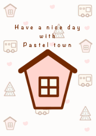 Happy pastel town