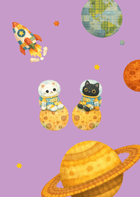 Space Cat02 light purple