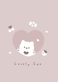 小貓和心 / grayish pink