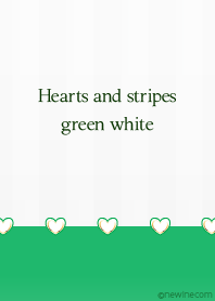 Hearts and stripes green white