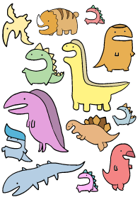 Pastel Little Dinosaur