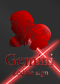 Zodiac signs Gemini girl Red Black2