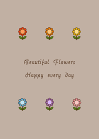 いくつかの小さな花（茶色）