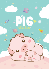 เจ้าหมูน้อย คาวาอิ สีเขียว