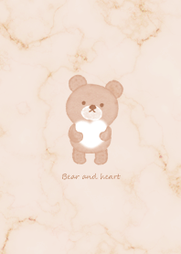 Bear and fluffy heart2 pinkbeige08_1