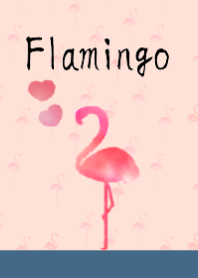 Simple flamingo & Hydrangea
