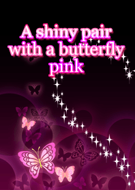 A shiny pair with a butterfly pink