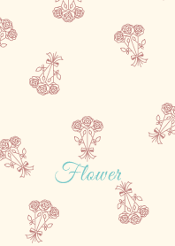 Flower 012-2 (Rose/Beige/Mint)