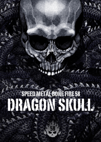 Speed metal bone fire Dragon skull 58