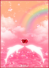 Romantic dolphin illustration