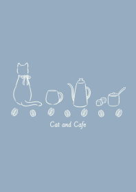 Cat and Cafe* -smoky blue-