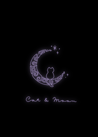 Cat & Moon: black purple