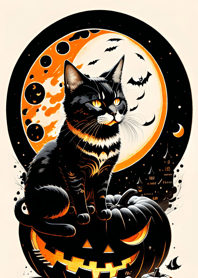 halloween cat E7E0c7