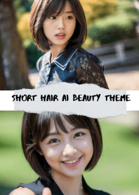 AI beauty with short hair ENGLISH