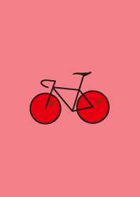 紅色自行車主題（紅色）（蘋果）