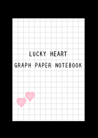 LUCKY HEART GRAPH PAPER-BLACK