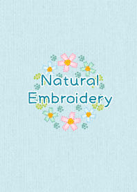Natural Embroidery Blue02