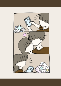 Boyfriend and girlfriend and Brown.