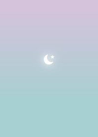 Crescent Moon and Stars/Purple Blue