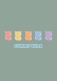 yammy gummy bear / dusty green