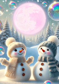 冬の景色16（ストロベリームーン）