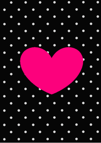 hot pink heart x dot