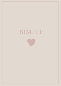 SIMPLE HEART =macaron beige=