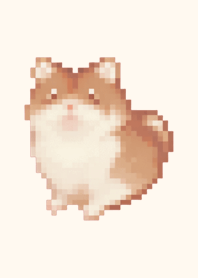 Hamster Pixel Art Theme  Brown 04