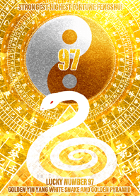 Golden Yin Yang and white snake 97