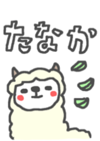 ＜たなか（田中）さん＞アルパカ着せ替え