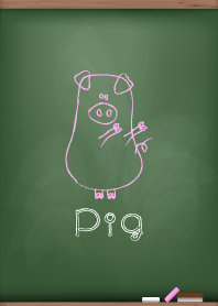Pigs on the blackboard.
