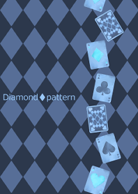 Diamond pattern -Gothic blue-
