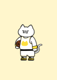 Basketball cat.(pastel colors03)