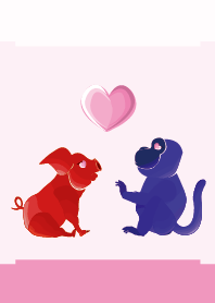 ekst Red（Pig）Love Blue（Monkey）