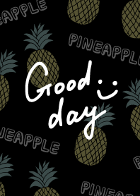 Smile pineapple - black22-