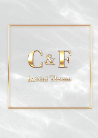 [ C&F ] Initial Theme Gold Gray