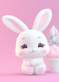 Fat pink bunny
