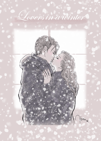 Lovers in a winter