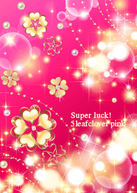Super luck! Five leaf clover pink