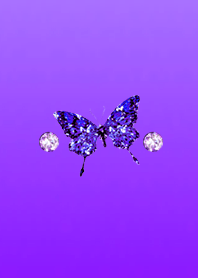 Amethyst butterfly with luck