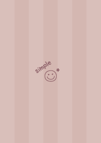 Smile Flower =Dullness Pink= Stripe