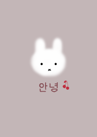 韓国語着せかえ cherry rabbit/ greige