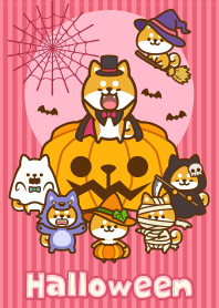 プチしばのハロウィン（赤柴）