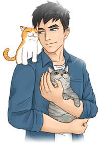 Boy with Cat