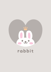 兔子3 王冠 [灰米色]