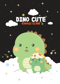 Dinosaur Candy Cotton Black