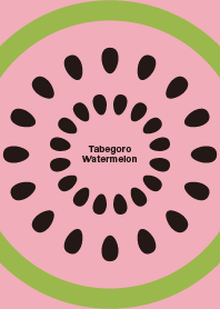Tabegoro Watermelon / Green x Pink