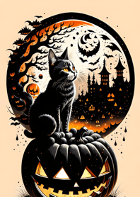 halloween cat D2476E