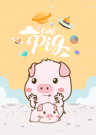 Cute Pigs Pastel Orange