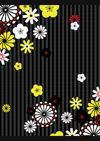 ハイカラな花 黒色